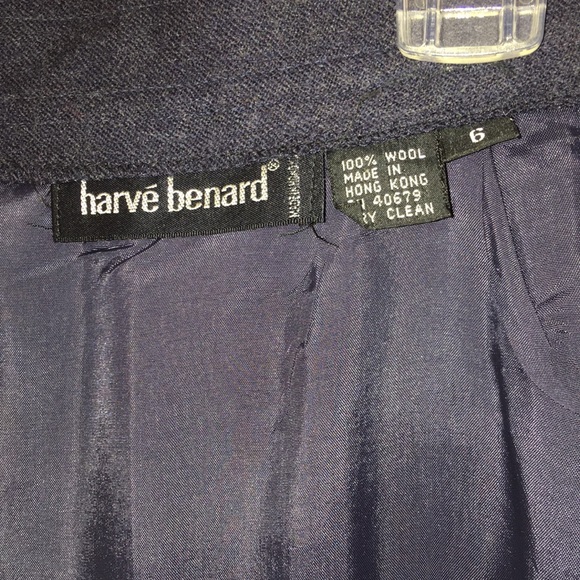 Vintage harvé benard skirt 100% wool fully lined size 6 - Picture 10 of 16